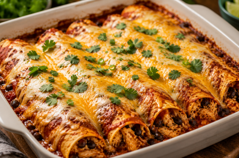 chicken bean enchiladas