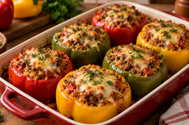 Healthy Halloween Stuffed Peppers