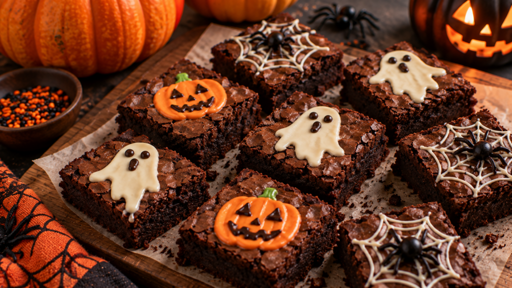 Healthy Halloween Brownies