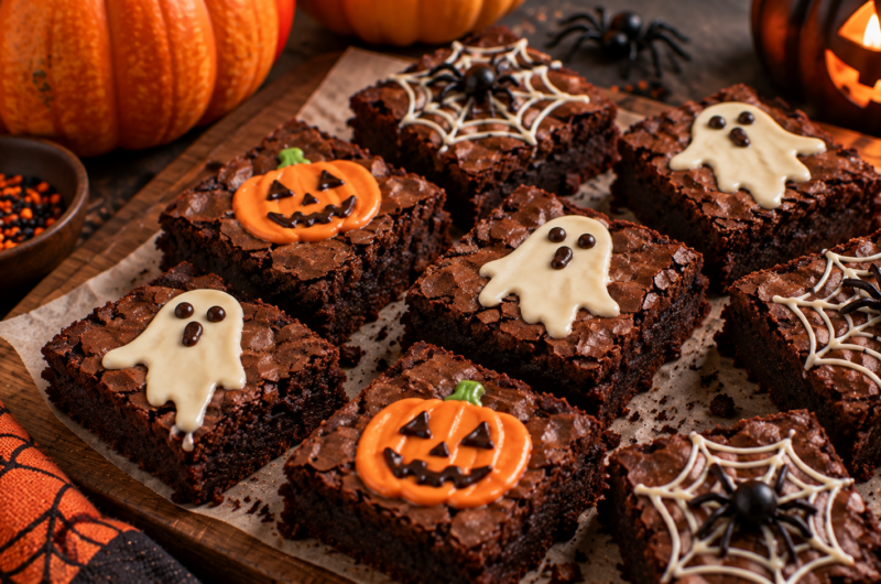 Healthy Halloween Brownies
