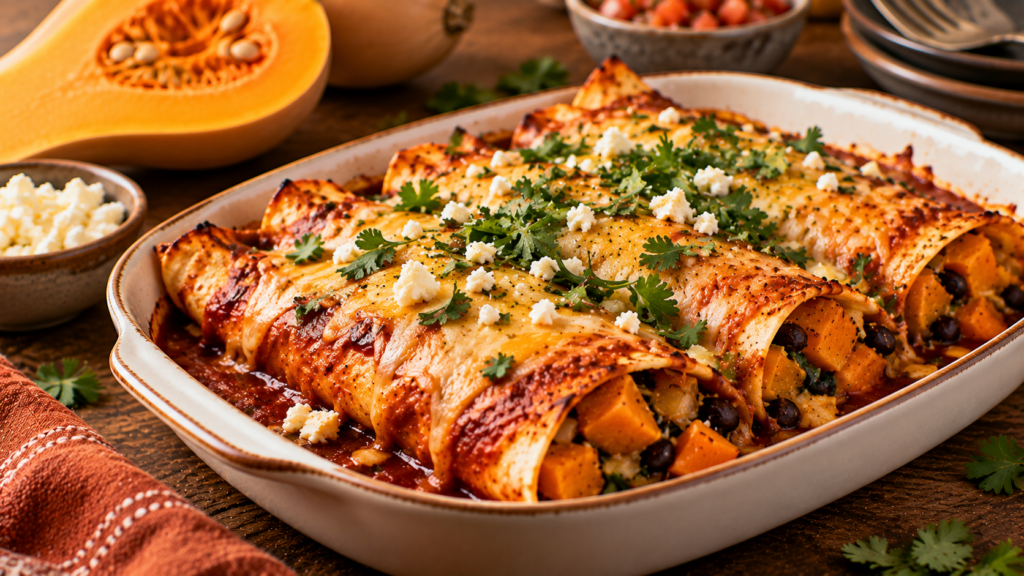 Christmas Butternut Squash Enchiladas – A Festive Holiday Dinner