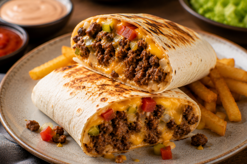 Cheeseburger Burritos