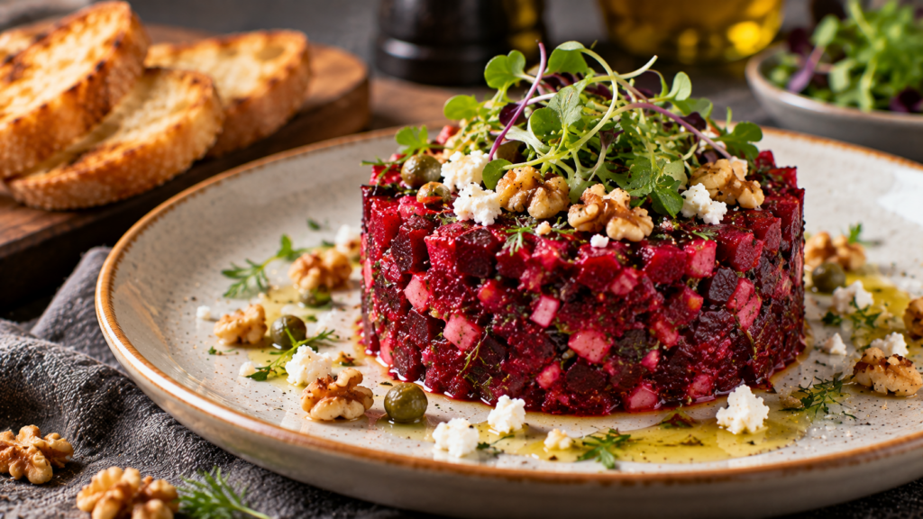 Christmas Vegan Beetroot Tartare