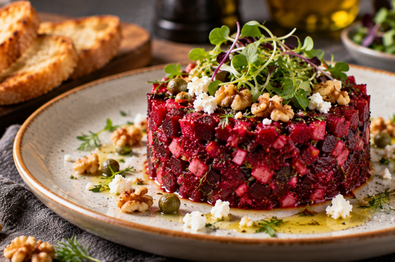 Christmas Vegan Beetroot Tartare