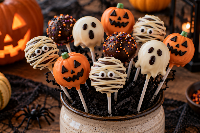 Healthy Halloween Cake Pops