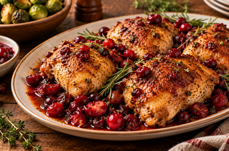 Christmas Roasted Cranberry Chicken
