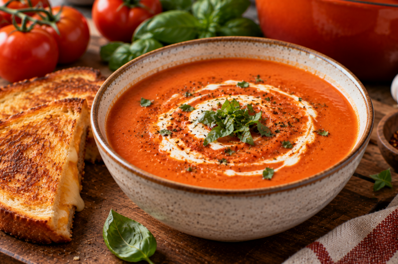 Healthy Halloween Creamy Tomato Soup