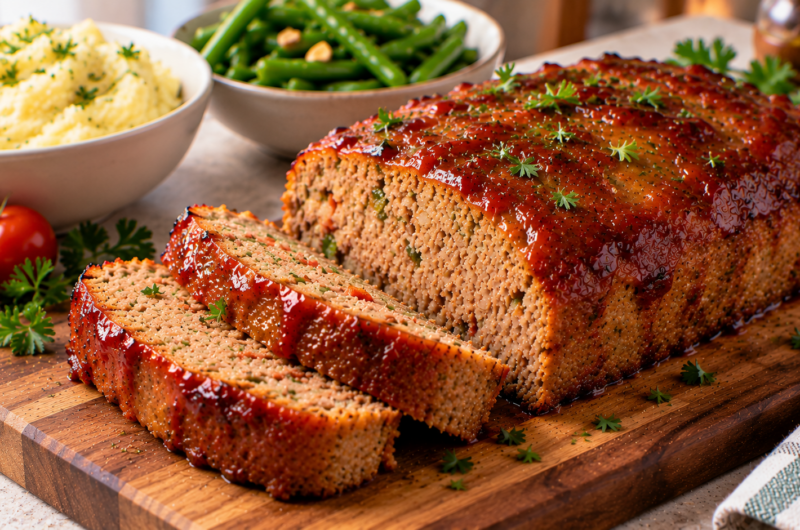 Incredibly Cheesy Turkey Meatloaf