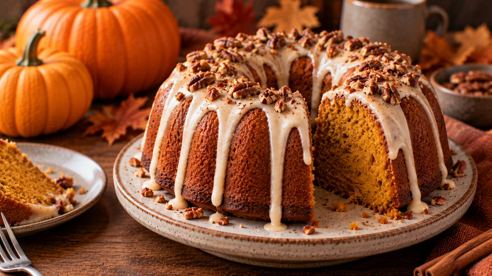 Healthy Halloween Pumpkin Cake