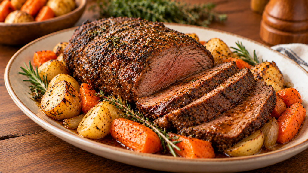 Christmas Slow Cooker Bison Roast