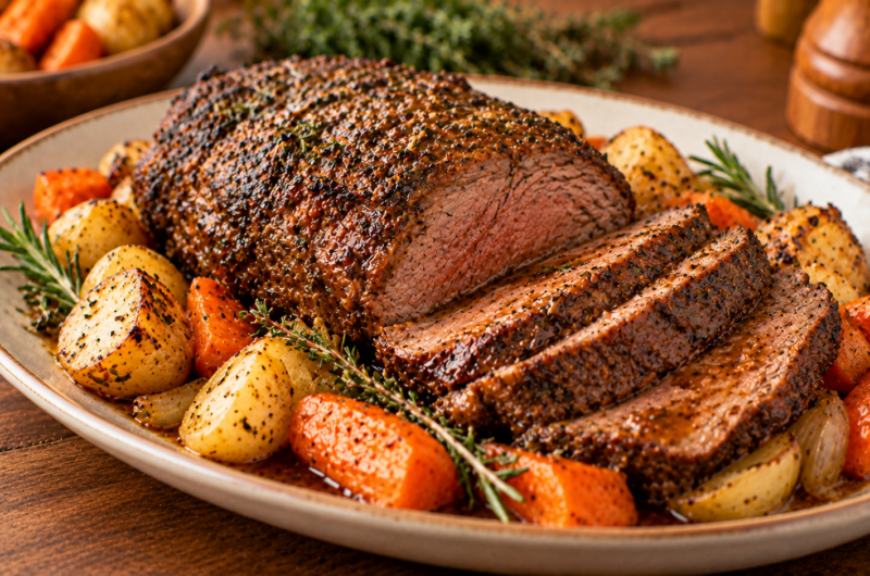 Christmas Slow Cooker Bison Roast