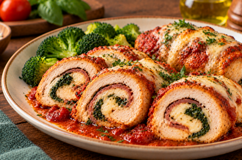 Festive Chicken Rollatini for Christmas Dinner