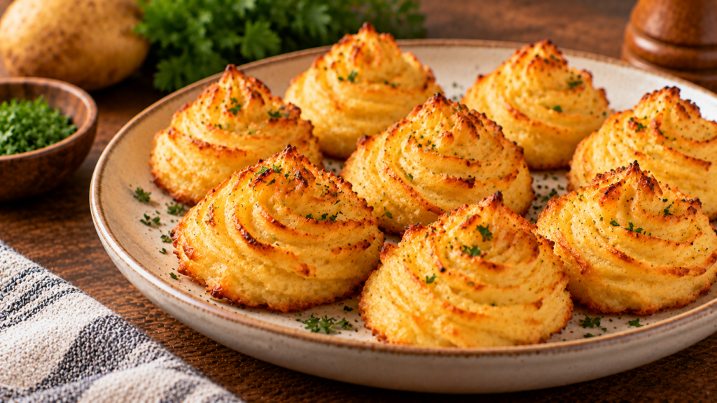 Easy Christmas Duchess Potatoes: Crispy, Creamy & Delicious