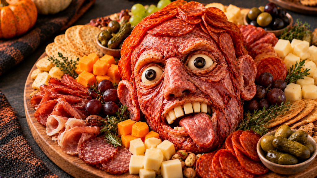 Sausage Head Charcuterie Board