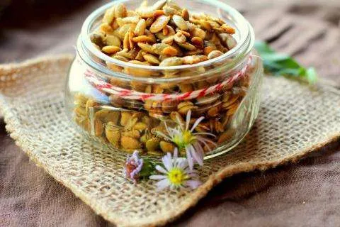 Spiced Maple Pumpkin Seeds