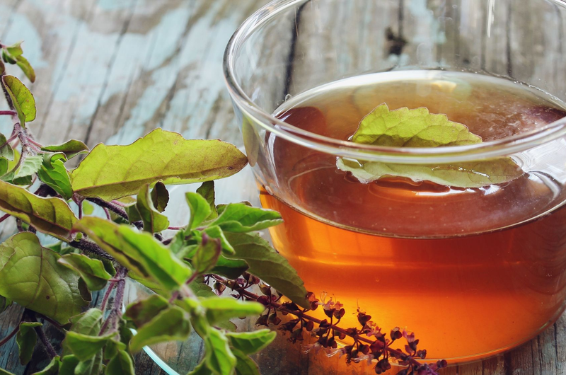 Tulsi Tea for Sore Throat